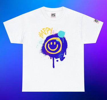 Happy Face Heavy Cotton Tee - Art Club Apparel