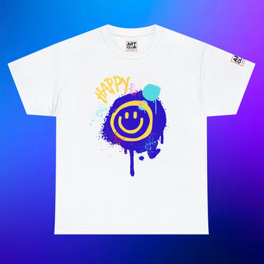 Happy Face Heavy Cotton Tee - Art Club Apparel