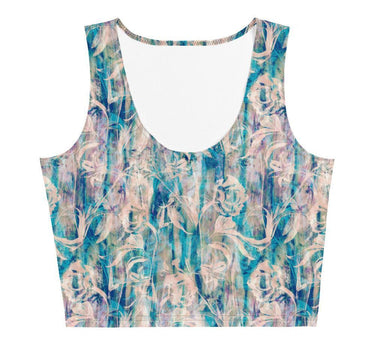 Vintage Abstract Rose Crop Top - Art Club Apparel