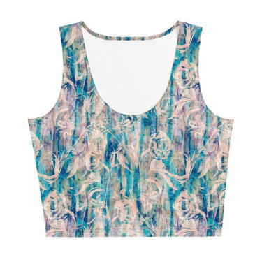 Vintage Abstract Rose Crop Top - Art Club Apparel