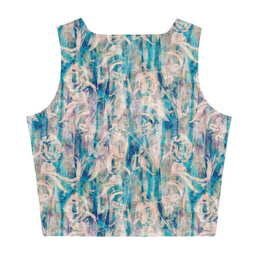 Vintage Abstract Rose Crop Top - Art Club Apparel