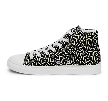 Women’s high top abstract canvas shoes - Art Club Apparel