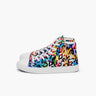 Women’s High Top Abstract Colorful Canvas Shoes - Art Club Apparel