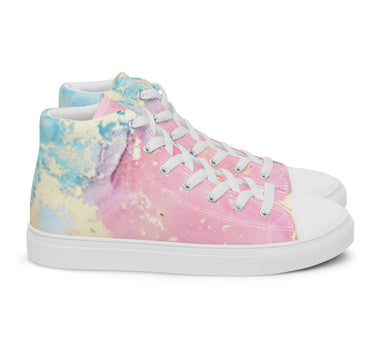 Multi-colored Women’s high top canvas shoes - Art Club Apparel