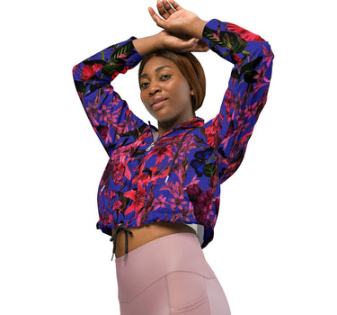 Women’s Vintage Floral Windbreaker - Art Club Apparel