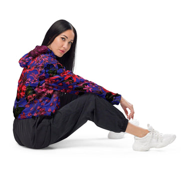 Women’s Vintage Floral Windbreaker - Art Club Apparel