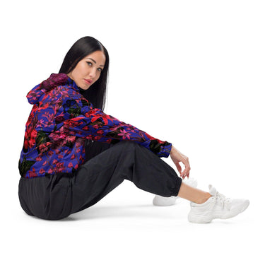 Women’s Vintage Floral Windbreaker - Art Club Apparel