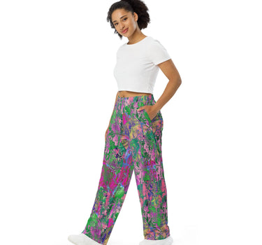 Women's "Painted Impressionist" wide-leg pants - Art Club Apparel