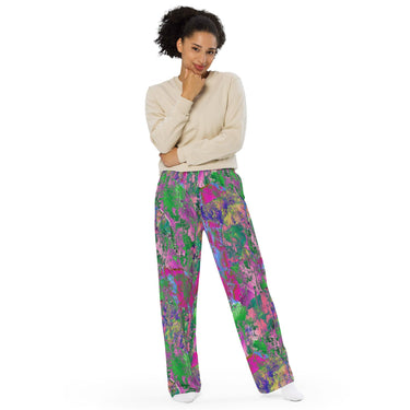 Women's "Painted Impressionist" wide-leg pants - Art Club Apparel